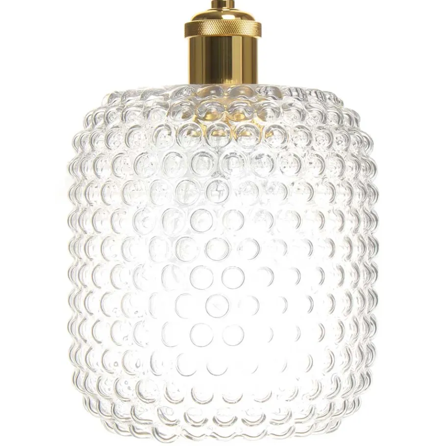 Clearance Wohnen Pendellampe mit transparentem Glas Schirm - Winston