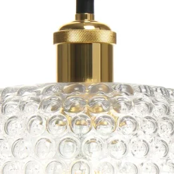 Clearance Wohnen Pendellampe mit transparentem Glas Schirm - Winston