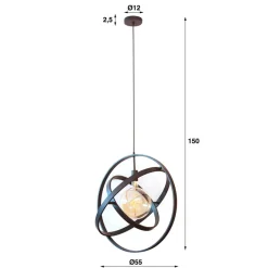 Discount Wohnen Pendelleuchte im Industrial Look aus Metall - Scotias