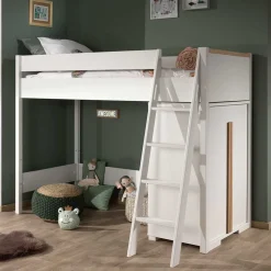 Discount Wohnen Platzsparendes Hochbett mit Schrank - Rupicon (zweiteilig)
