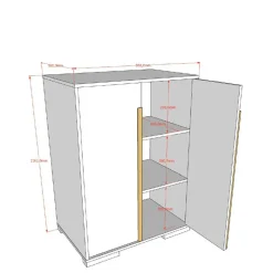 Discount Wohnen Platzsparendes Hochbett mit Schrank - Rupicon (zweiteilig)
