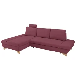 Best Wohnen Polsterecke in Bordeaux Rot Velours - Baonga