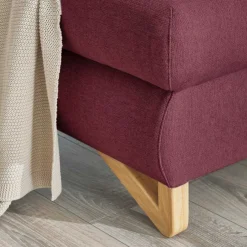 Best Wohnen Polsterecke in Bordeaux Rot Velours - Baonga