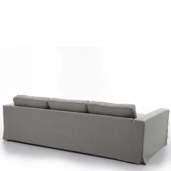 Discount Wohnen Polsterecke in Grau Webstoff - Valtte