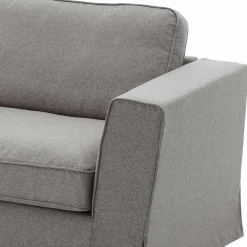 Discount Wohnen Polsterecke in Grau Webstoff - Valtte