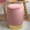 Best Wohnen Polsterhocker in Rosa & Messingfarben - Ontentas