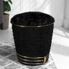 Wohnen Polsterhocker in Schwarz mit Gold - Velsamos