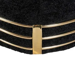 Wohnen Polsterhocker in Schwarz mit Gold - Velsamos