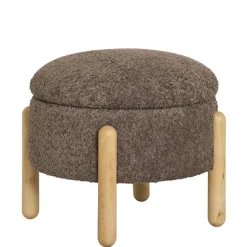 Sale Wohnen Polsterhocker mit Truhe in Braun Boucle - Pasterra
