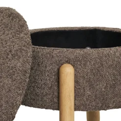 Sale Wohnen Polsterhocker mit Truhe in Braun Boucle - Pasterra