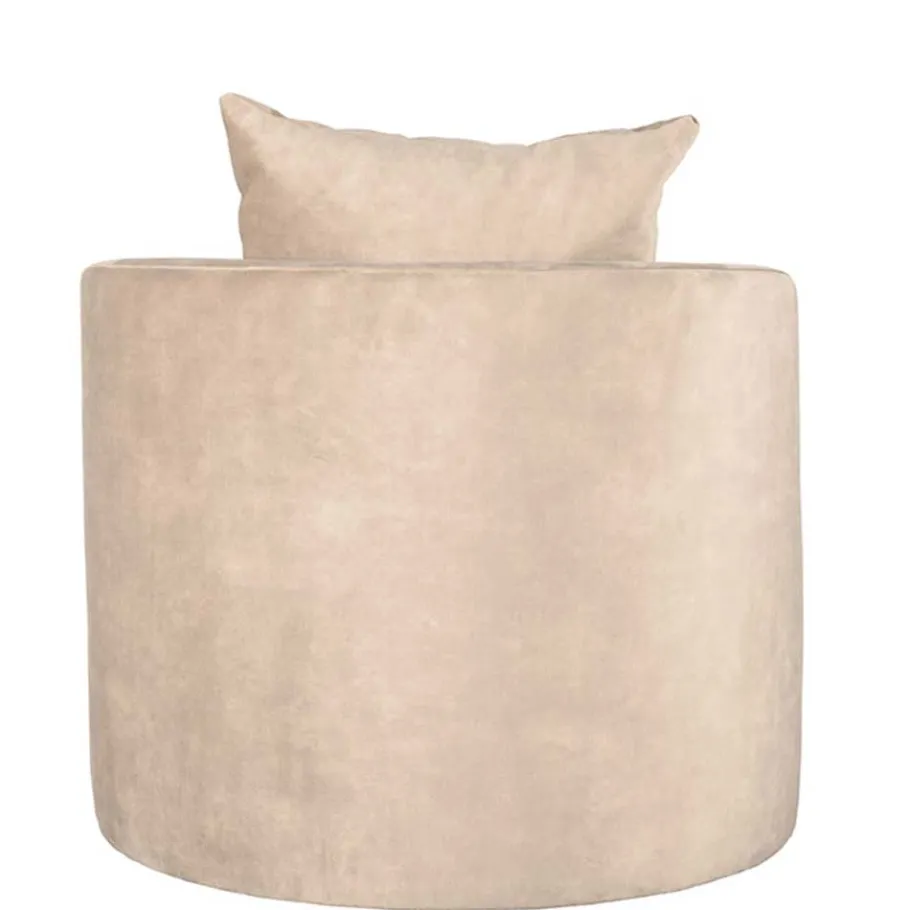 Wohnen Polstersessel in Beige Velours - Sealand