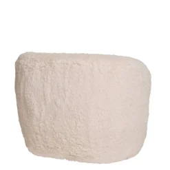 New Wohnen Polstersessel in Offwhite Webplüsch - Eddy