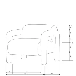 Hot Wohnen Polstersessel in tollem Design aus Samt - Asta