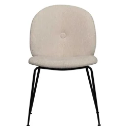 Clearance Wohnen Polsterstuhl in Beige Strukturstoff - Lovanna (2er Set)