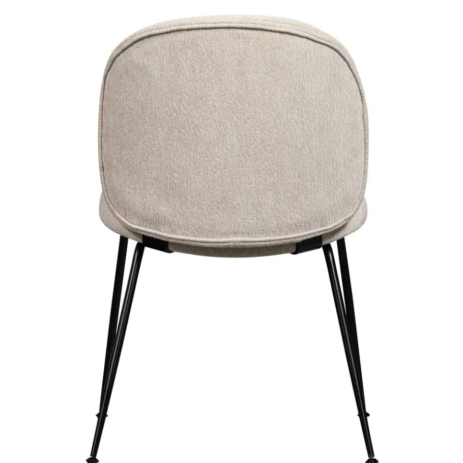 Clearance Wohnen Polsterstuhl in Beige Strukturstoff - Lovanna (2er Set)