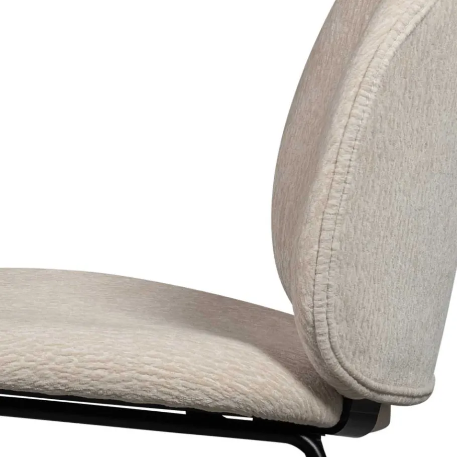Clearance Wohnen Polsterstuhl in Beige Strukturstoff - Lovanna (2er Set)