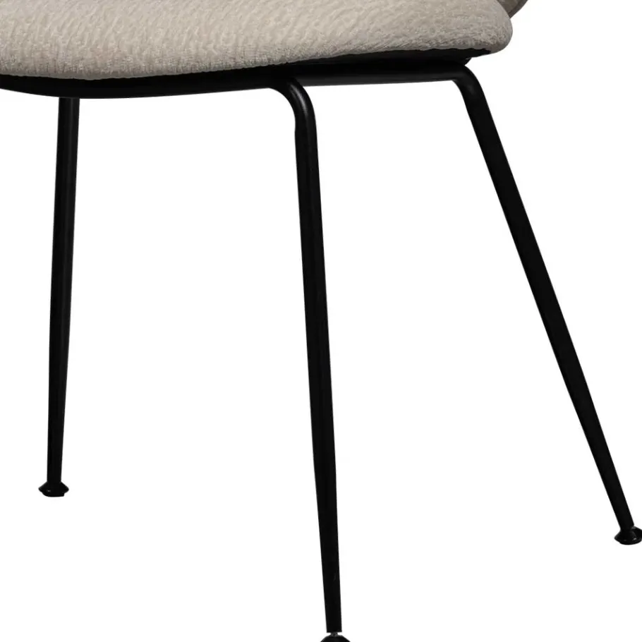 Clearance Wohnen Polsterstuhl in Beige Strukturstoff - Lovanna (2er Set)
