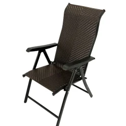 New Wohnen Polyrattan Gartenstühle in Schwarz-Braun - Lucasz (2er Set)