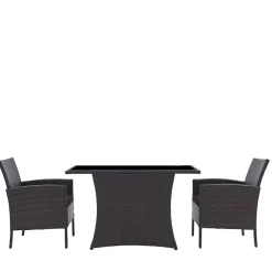 Wohnen Polyrattan Tischgruppe für 2 Personen - Eneriffo (dreiteilig)