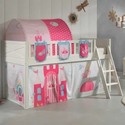 New Wohnen Prinzessin Spielbett Hochbett in Weiß - Brusetta