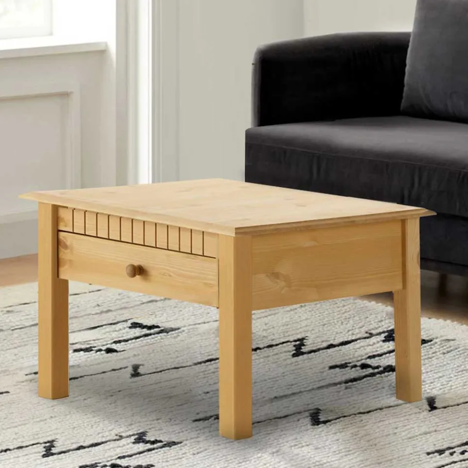 Online Wohnen Quadrat Country-Sofatisch in Natur - Entrega