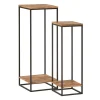 Discount Wohnen Quadratische Blumensäulen im Industrial Style - Choreti (zweiteilig)