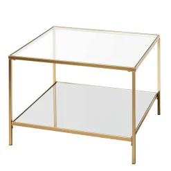 New Wohnen Quadratischer Beistelltisch aus Klarglas - Clair