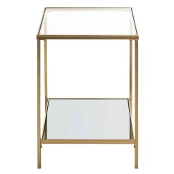 New Wohnen Quadratischer Beistelltisch aus Klarglas - Clair