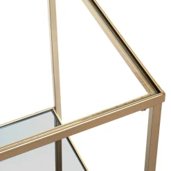 New Wohnen Quadratischer Beistelltisch aus Klarglas - Clair