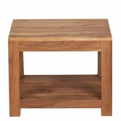 Online Wohnen Quadratischer Couchtisch Vislan aus Holz naturbelassen Akazie massiv
