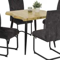 Best Wohnen Quadratischer Esstisch mit Baumkanten NB - Ashela