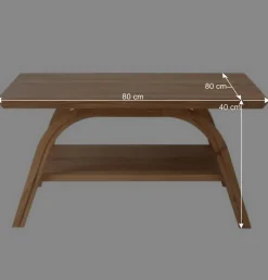 New Wohnen Quadratischer Wohnzimmertisch aus Wildeiche - Fredellia