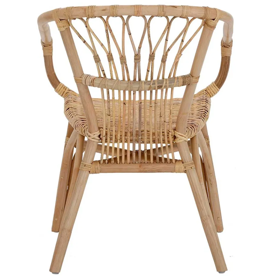Discount Wohnen Rattan Esszimmerstuhl in Beige - Titian (2er Set)