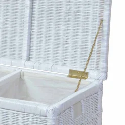New Wohnen Rattan Geflecht Wäschetruhe mit 2 Kammern - Gulica