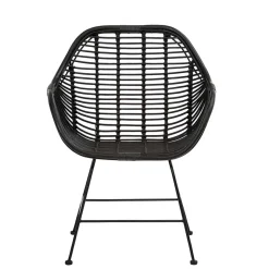 Clearance Wohnen Rattan Geflechtstühle mit Armlehnen - Bregenza (2er Set)