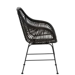Clearance Wohnen Rattan Geflechtstühle mit Armlehnen - Bregenza (2er Set)