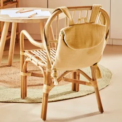 Outlet Wohnen Rattan Kinderstühle mit 35 cm Sitzhöhe - Cigembas (2er Set)