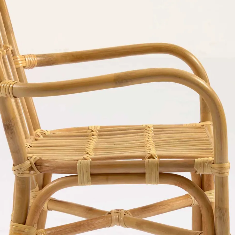 Outlet Wohnen Rattan Kinderstühle mit 35 cm Sitzhöhe - Cigembas (2er Set)