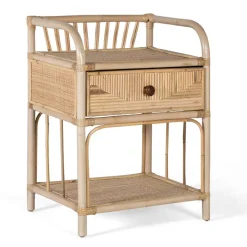 Discount Wohnen Rattan Nachtkonsole mit zwei Ablagen - Robin
