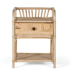 Discount Wohnen Rattan Nachtkonsole mit zwei Ablagen - Robin
