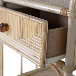 Discount Wohnen Rattan Nachtkonsole mit zwei Ablagen - Robin