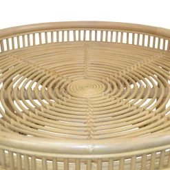 Wohnen Rattan Sofatisch in Beige 75x41x75 - Juwan