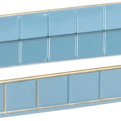 Outlet Wohnen Rechteckiger Beistelltisch mit Spiegelglas Platte - Fire