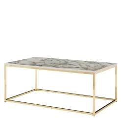 Discount Wohnen Rechteckiger Couchtisch in Marmor Optik - Saneb