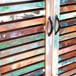 Online Wohnen Recyclingholz Flurmöbel im Shabby Chic - Vosbadus (fünfteilig)