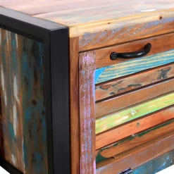 Online Wohnen Recyclingholz Flurmöbel im Shabby Chic - Vosbadus (fünfteilig)