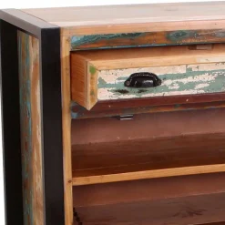 Online Wohnen Recyclingholz Flurmöbel im Shabby Chic - Vosbadus (fünfteilig)