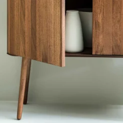 Best Wohnen Retro Chic Highboard aus Nussbaum - Rivossa