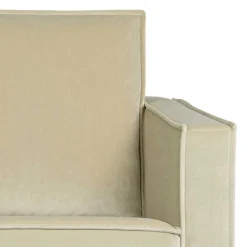 Wohnen Retro Couch aus Samt in Graugrün - Vontada