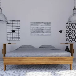 Hot Wohnen Retro Design Bettanlage aus Wildeiche - Hardus